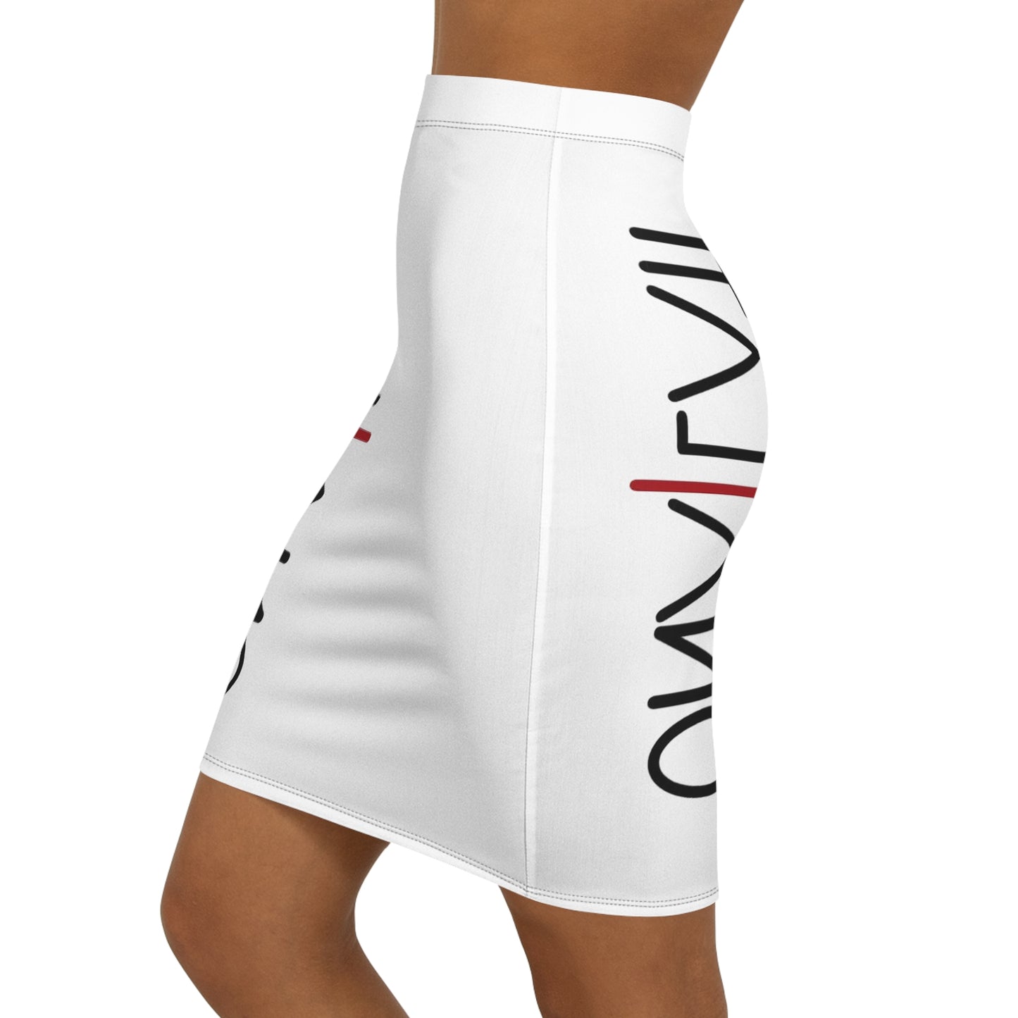 Women's Mid-Waist Pencil Skirt (AOP)