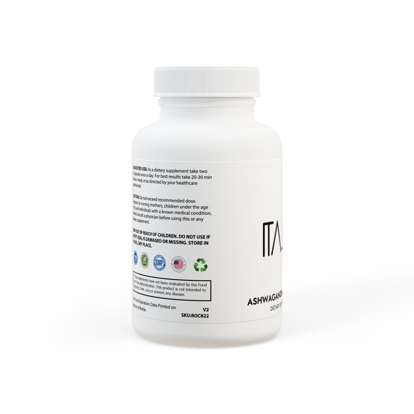 Ashwagandha and Black Pepper Supplement (60 capsules)