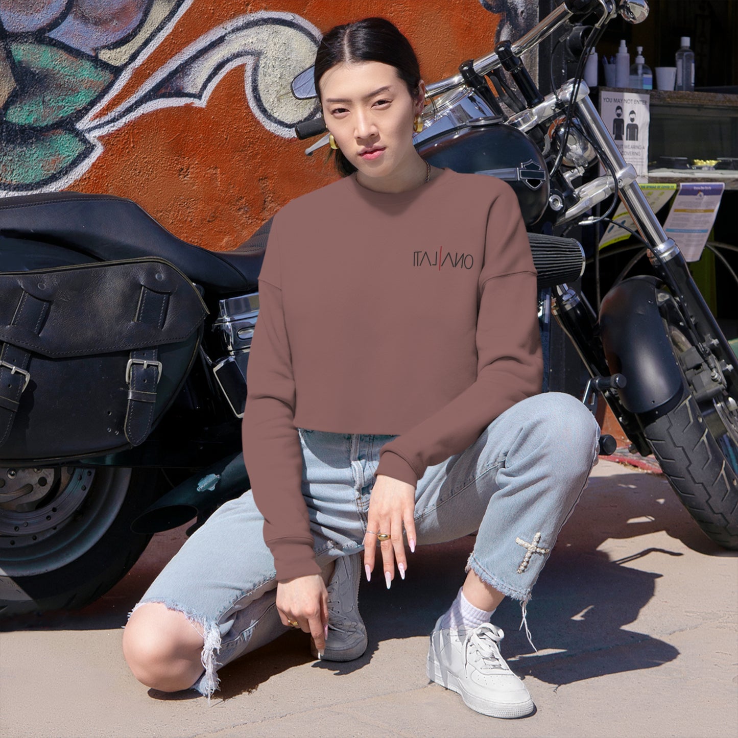 Felicia crop sweat shirt