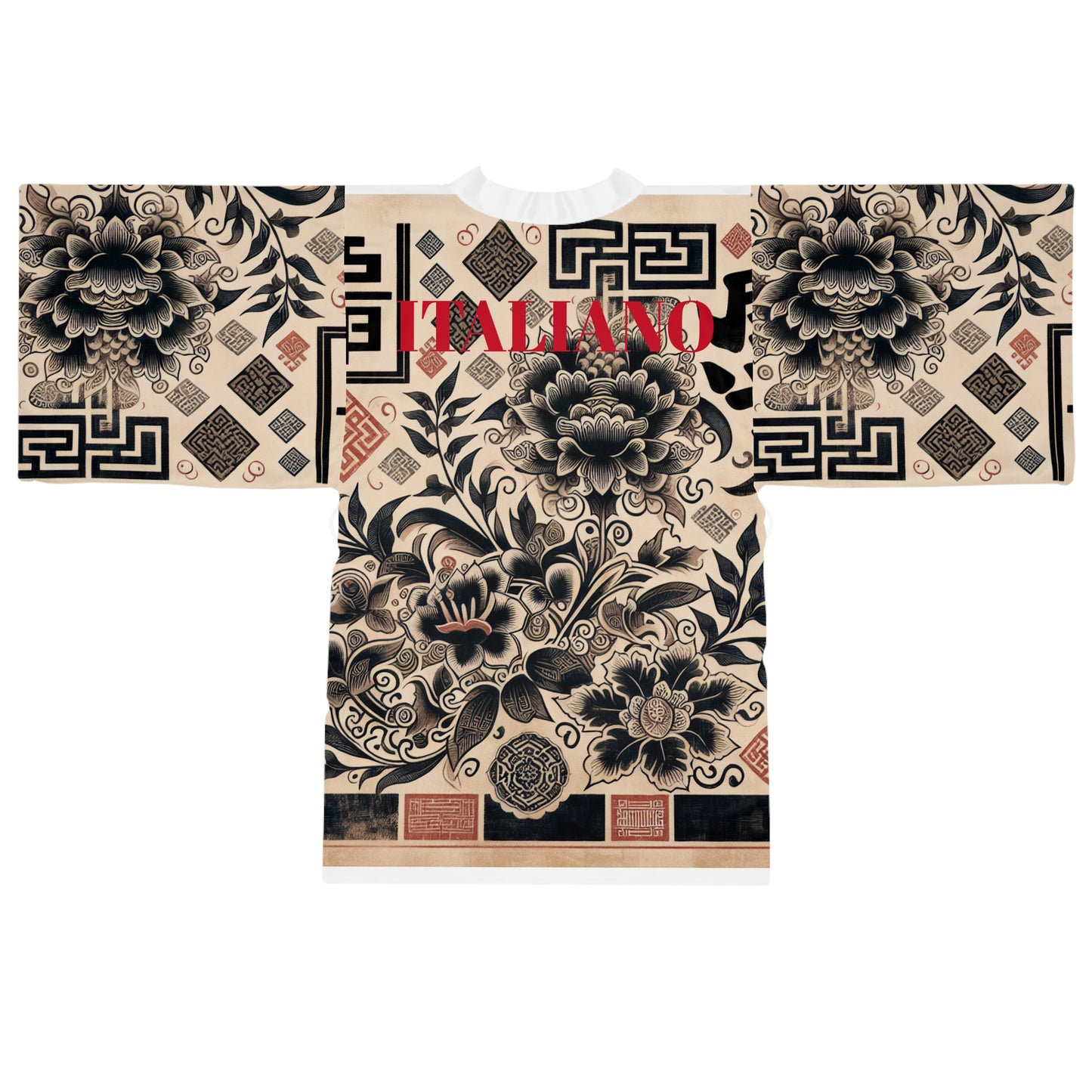 Long Sleeve Kimono Robe (AOP)