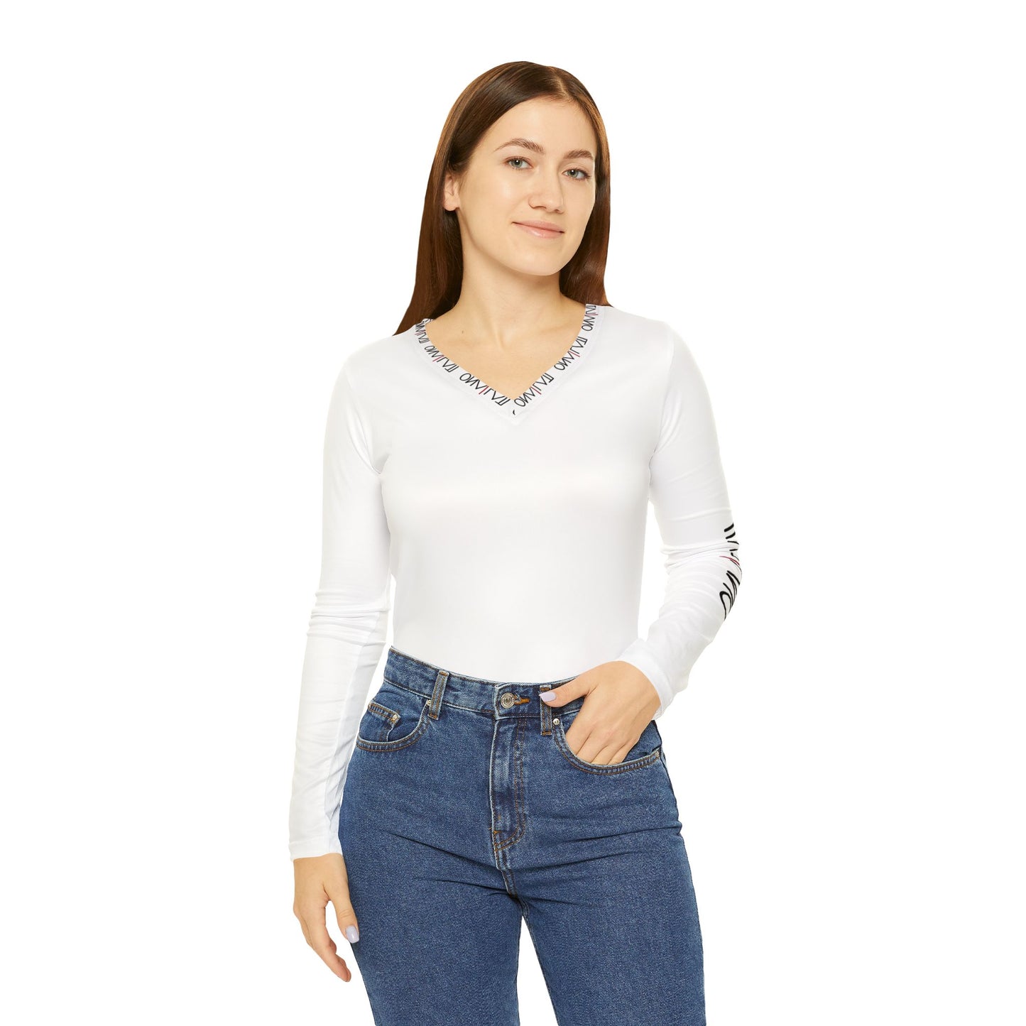 Women's Long Sleeve V-neck Shirt (AOP)