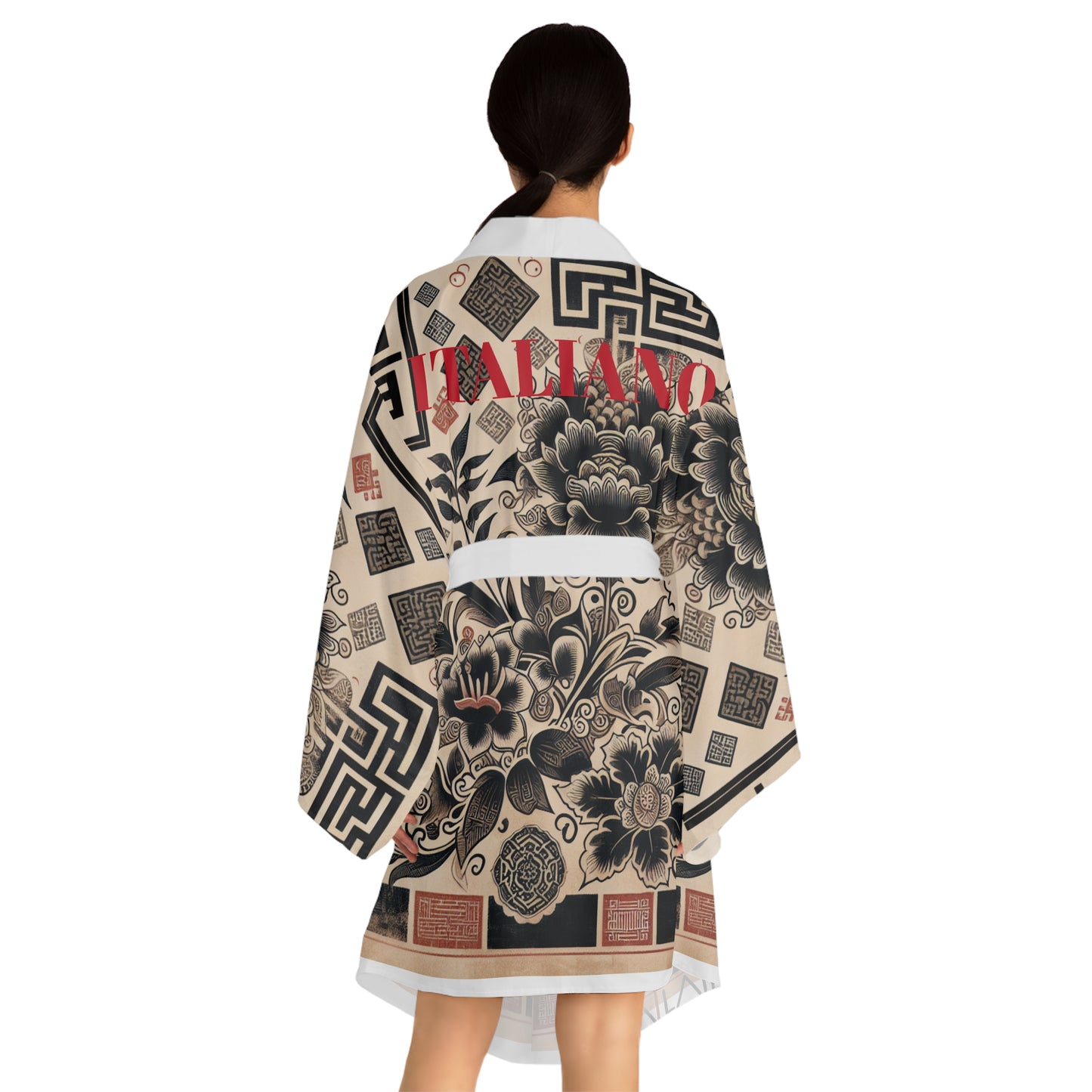 Long Sleeve Kimono Robe (AOP)