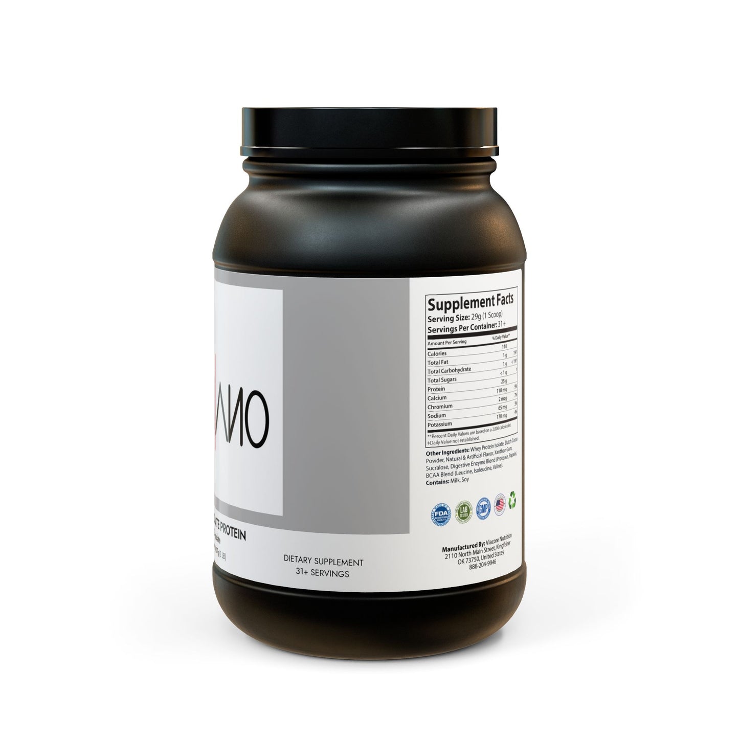 Whey Isolate Protein Supplement (907g, 2lb)