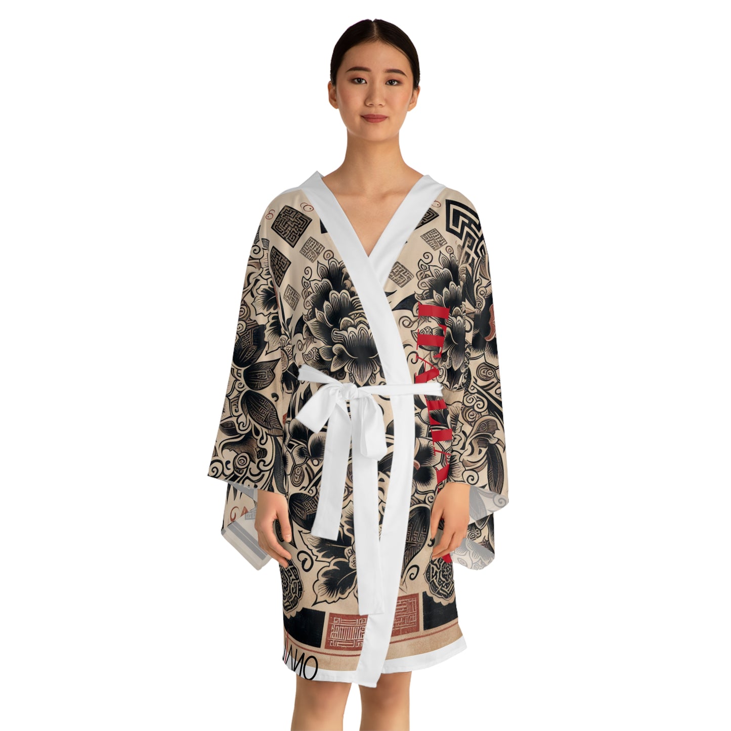 Long Sleeve Kimono Robe (AOP)