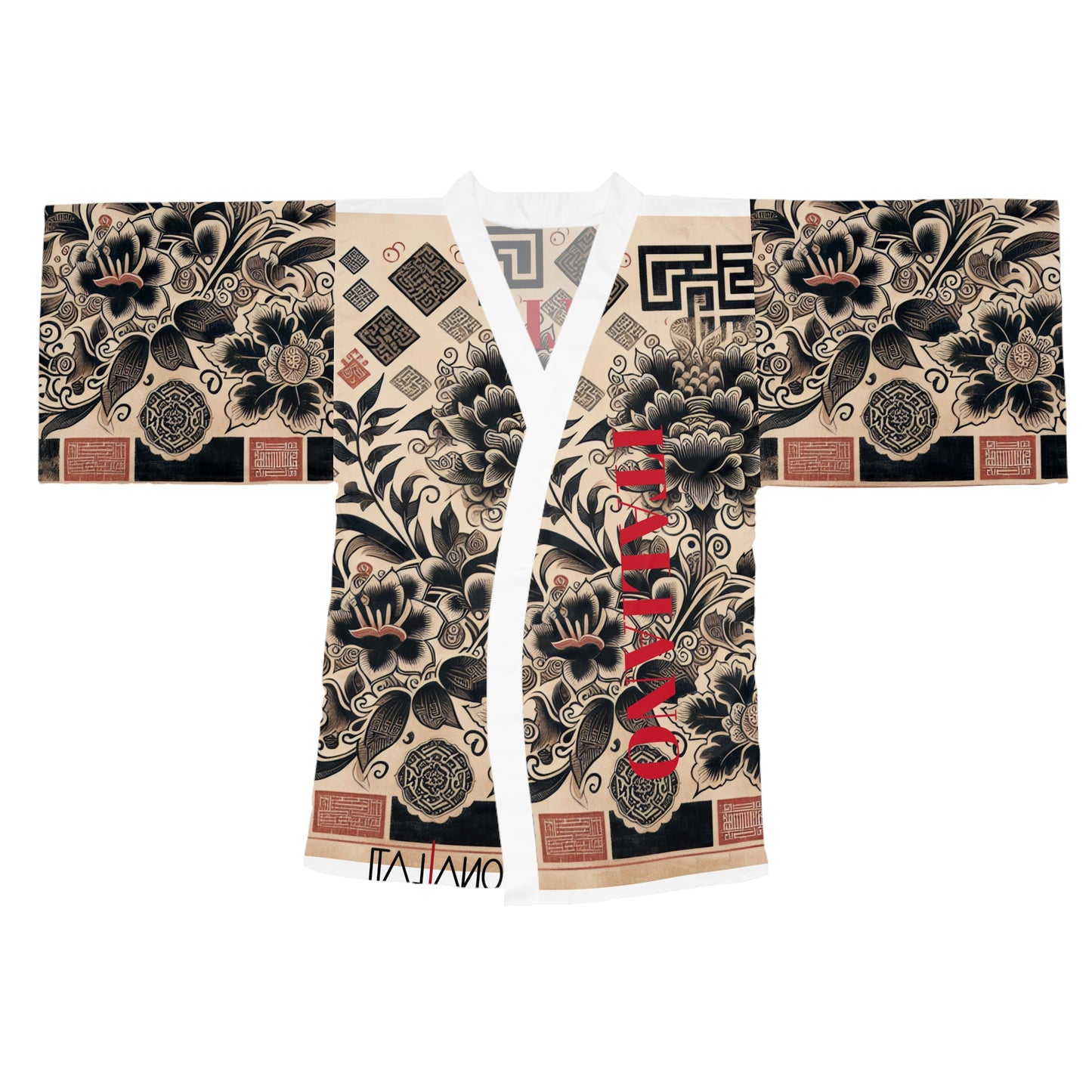 Long Sleeve Kimono Robe (AOP)